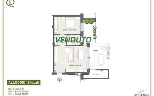 BILOCALI PT – P1 – P3 – Residenza GreenPark – via Toscana, Biassono (MB) – VENDUTI