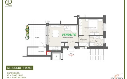 BILOCALI PT – P1 – P3 – Residenza GreenPark – via Toscana, Biassono (MB) – VENDUTI