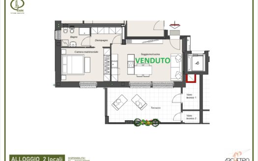 BILOCALI PT – P1 – P3 – Residenza GreenPark – via Toscana, Biassono (MB) – VENDUTI