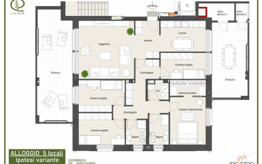 ATTICO – RESIDENZA GREENPARK – via Toscana, Biassono (MB)